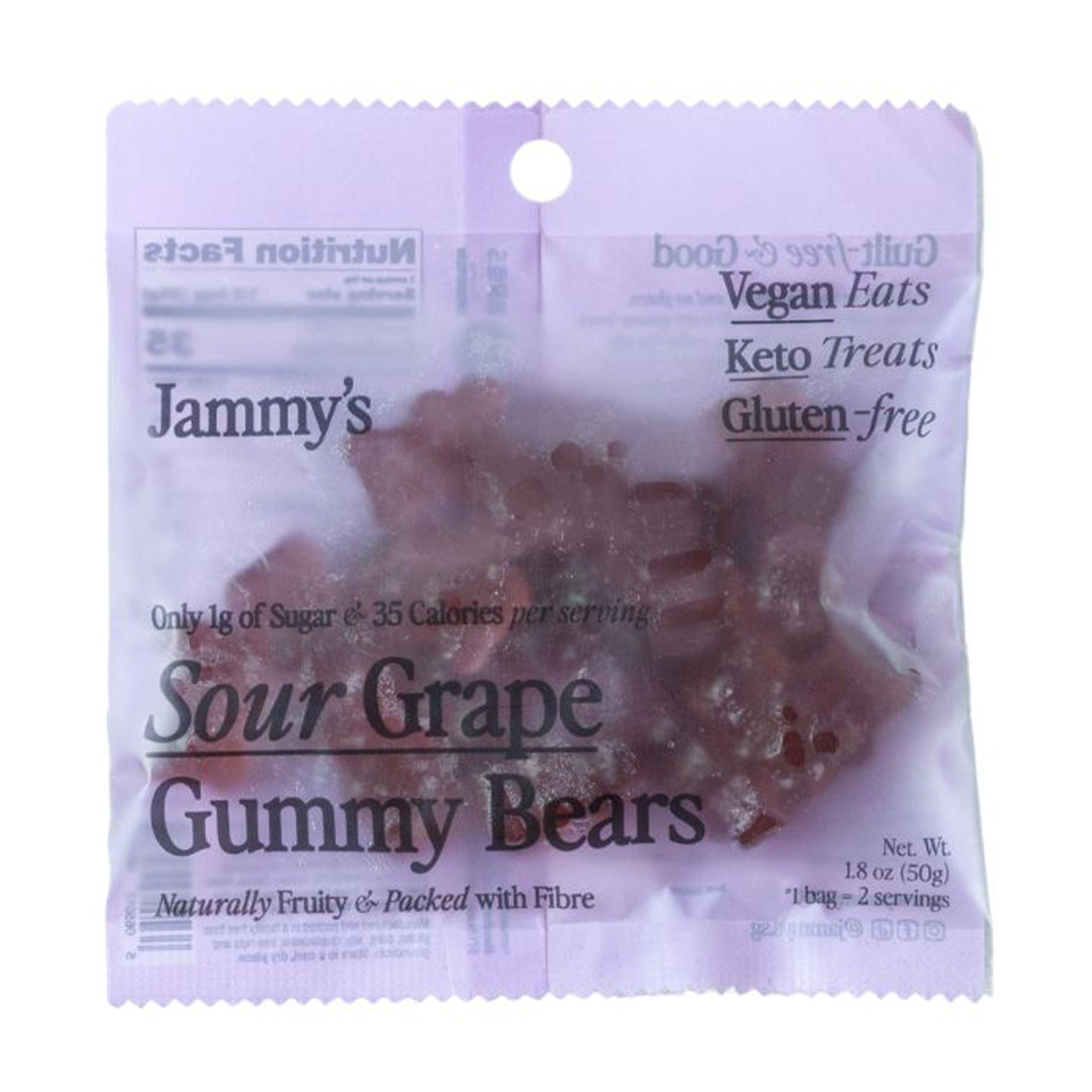 JAMMY'S Sour Grape Gummy Bears