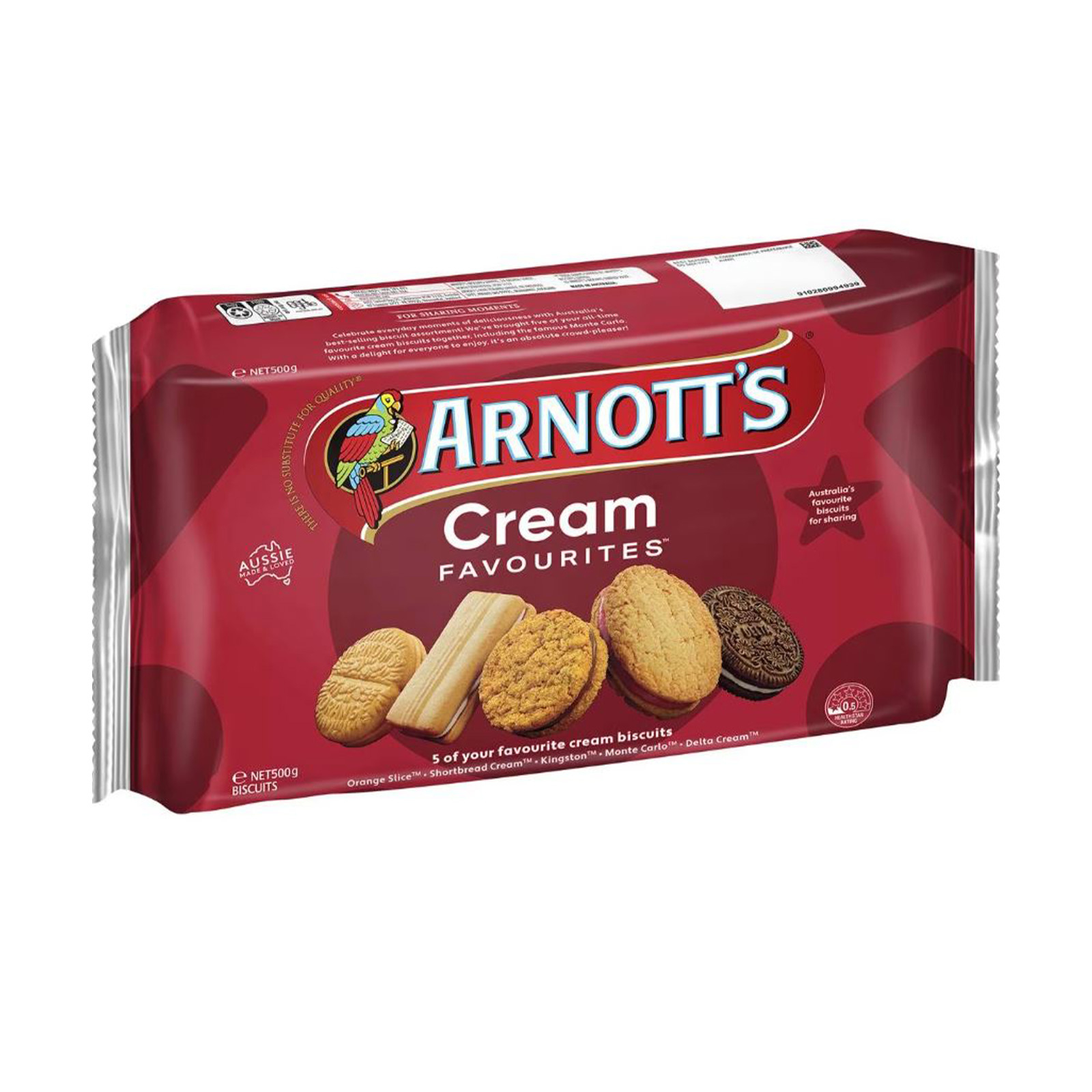 Arnott's Assorted Cream Favourites Variety Pack Crackers 500g
