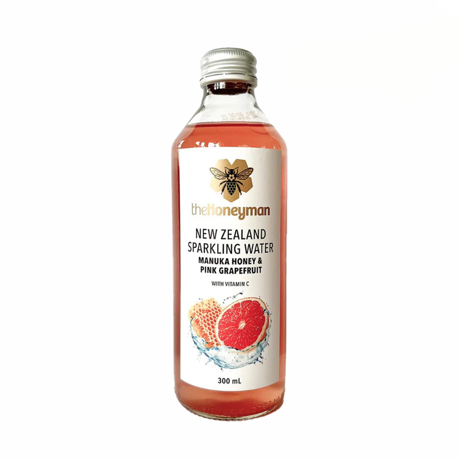 THEHONEYMAN Manuka Honey & Pink Grapefruit Sparkling Water