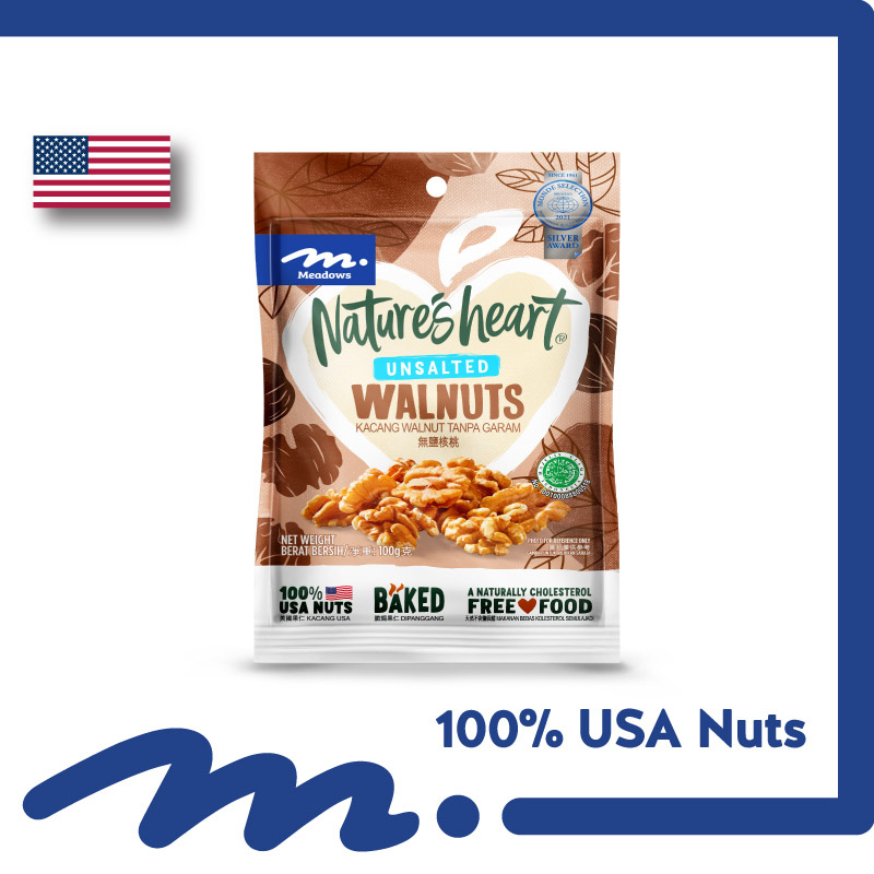 MEADOWS Nature's Heart Unsalted Walnuts