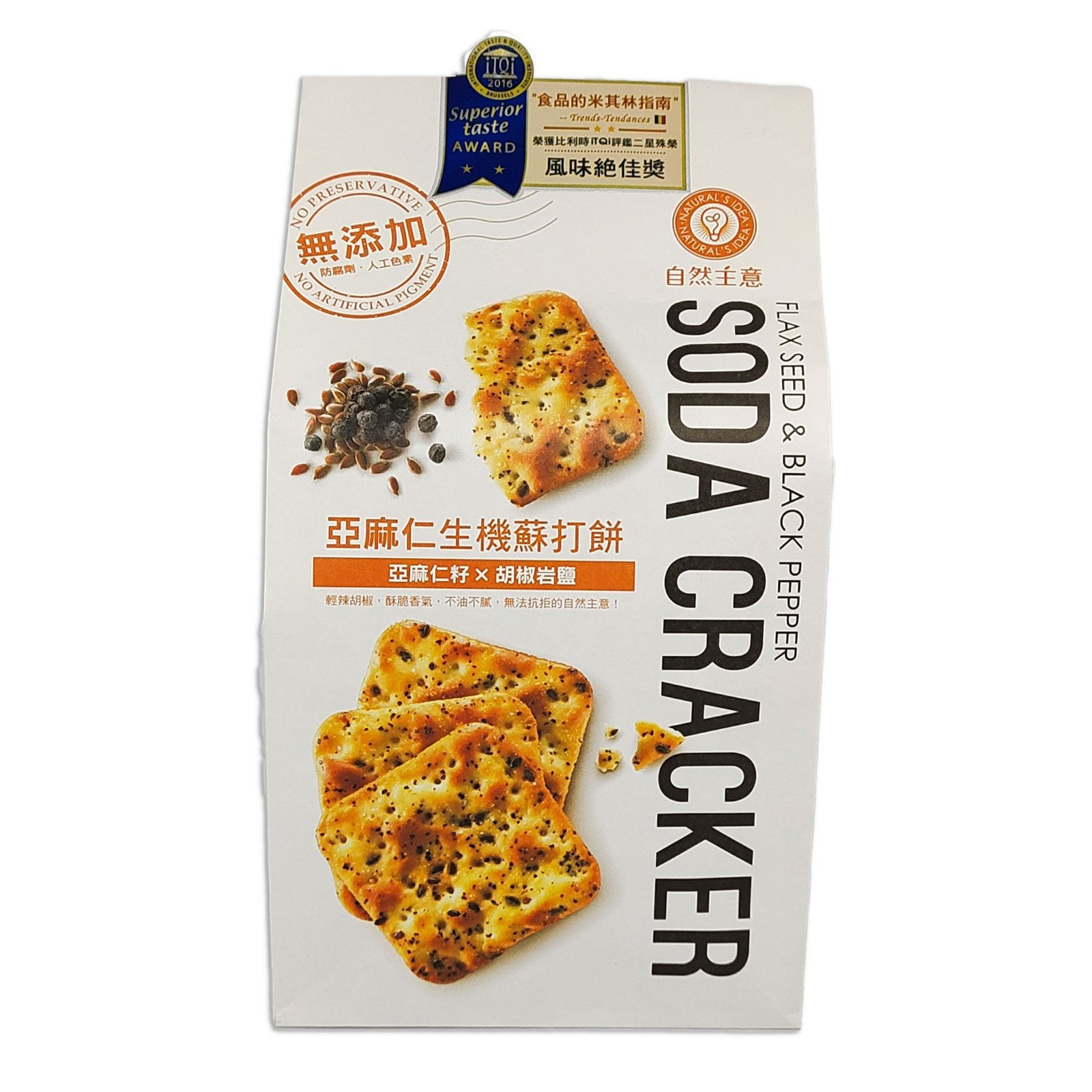 NATURAL'S IDEA Flax Seed Black Pepper Cracker
