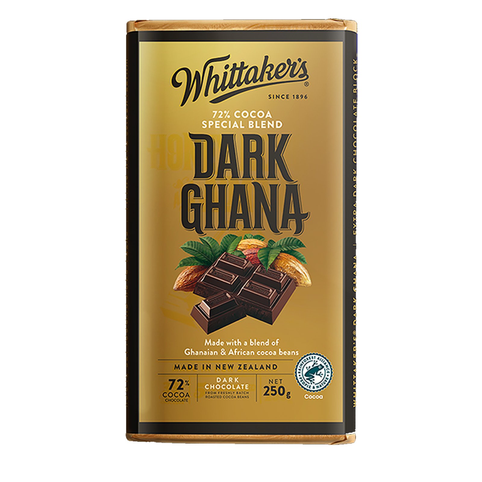 Whittaker's 72% Dark Ghana Chocolate 250g