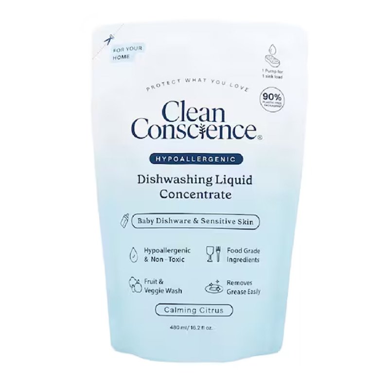Clean Conscience Dishwashing Hypoallergenic Citrus Refill 480ml