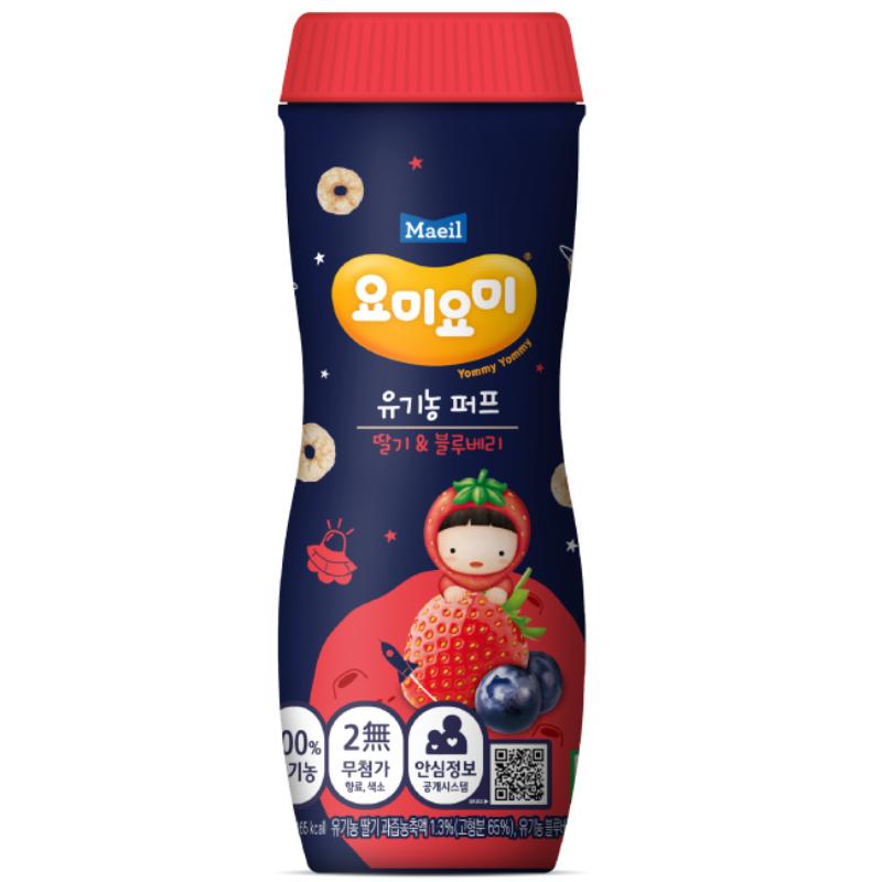 MAEIL Organic Strawberry & Blueberry Baby Puffs