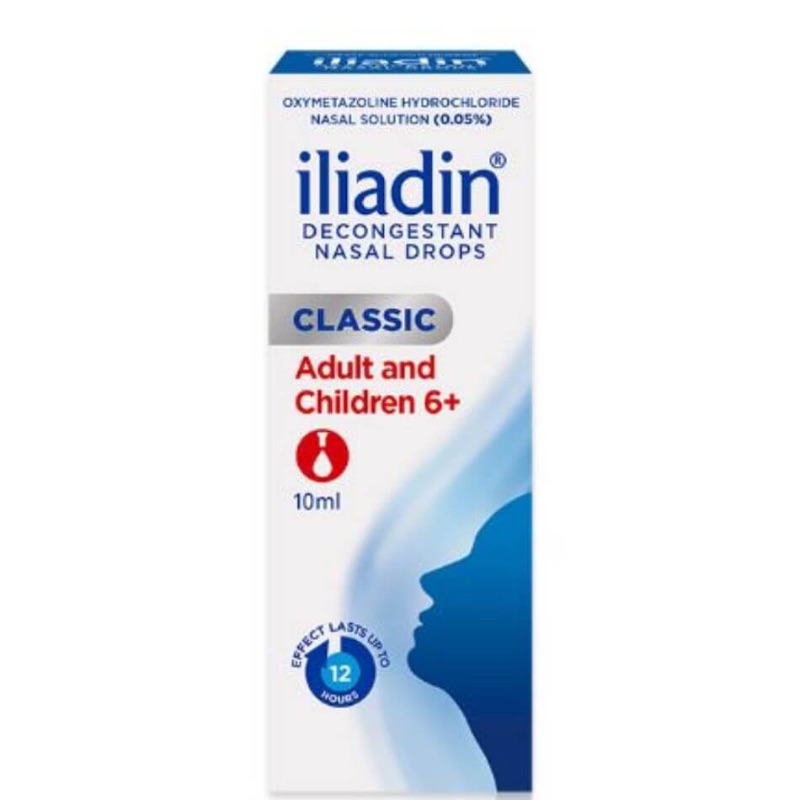 Iliadin Adult Nasal Decongestant Solution Nasal Drops 10ml