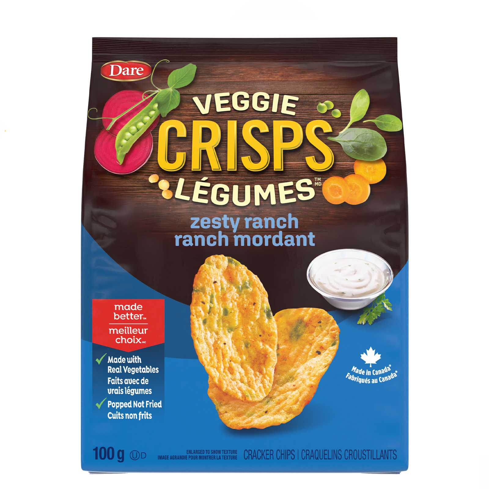 DARE Zesty Ranch Veggie Crisps Chips