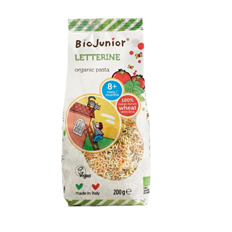 BIOJUNIOR Organic Mini Letter Baby Pasta
