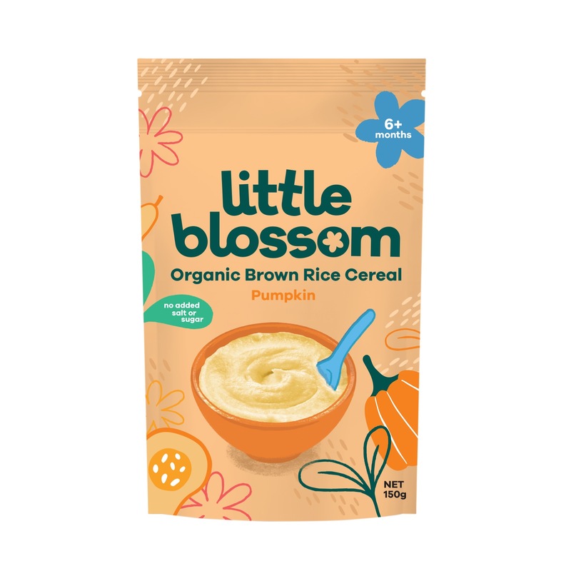 LITTLE BLOSSOM Organic Brown Rice Cereal Pumpkin Baby Food