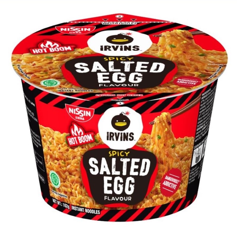 Nissin Irvins Spicy Salted Egg Instant Noodles Bowl