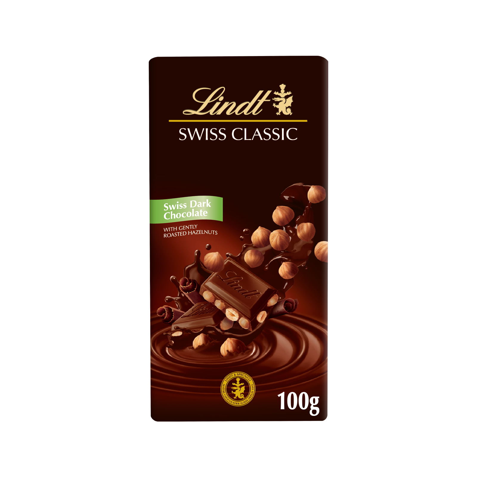 Lindt Swiss Classic Bar Dark Hazelnut Chocolate