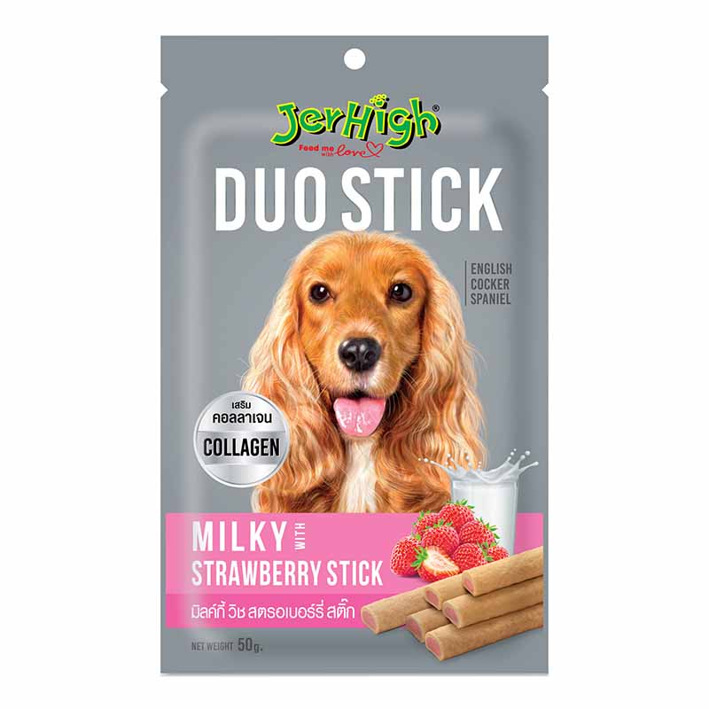JERHIGH Duo Milky Strawberry Dog Treats