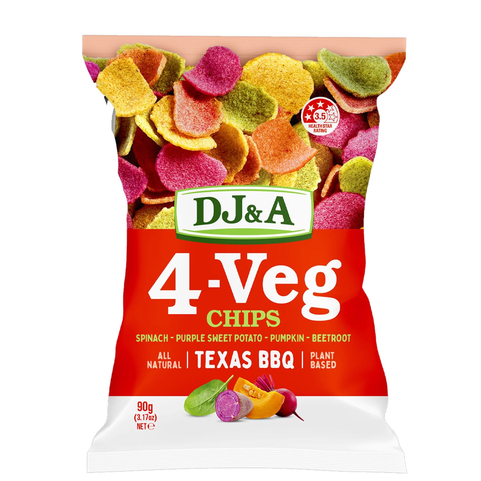 DJ&A 4-Veg Texas Bbq Vegetable Chips