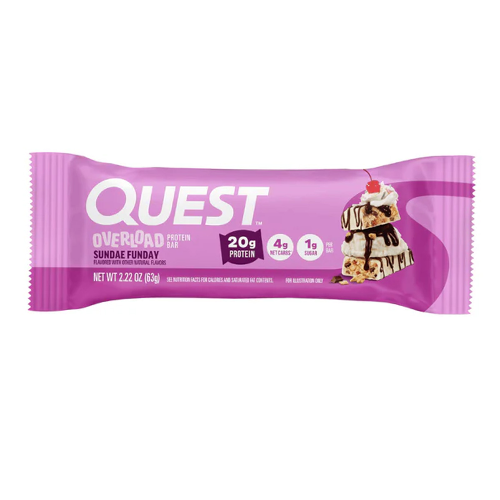 Quest Bar Overload Sundae Funday Protein Bar 63g