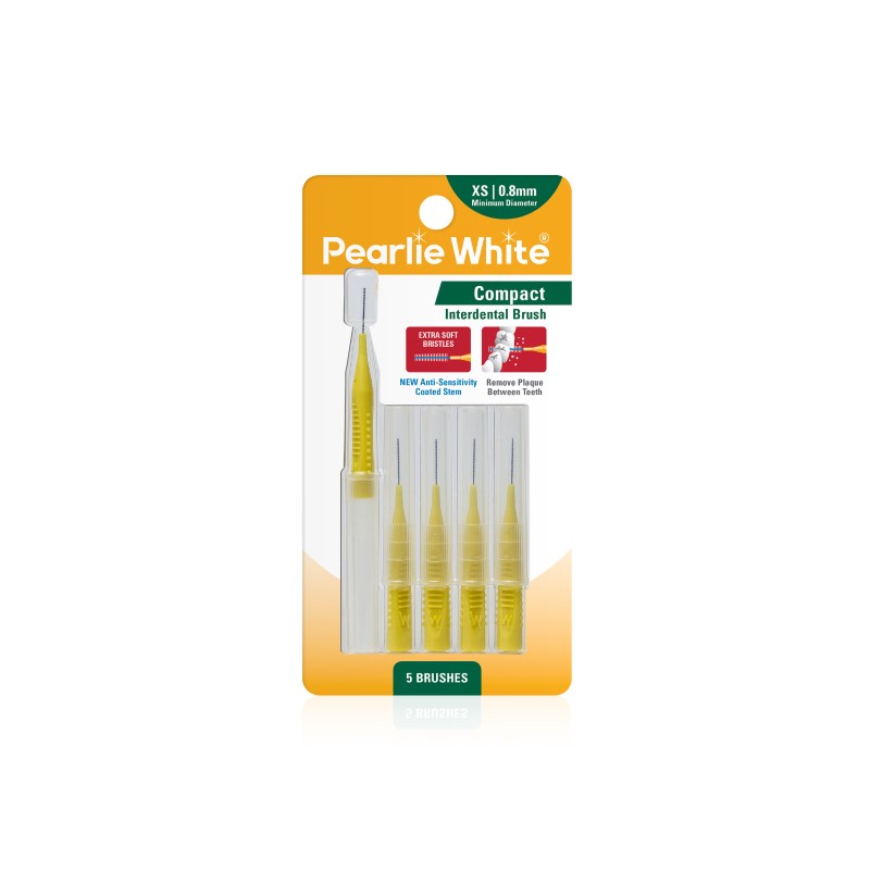 Pearlie White Size XS 0.8mm Interdental Brush 5s