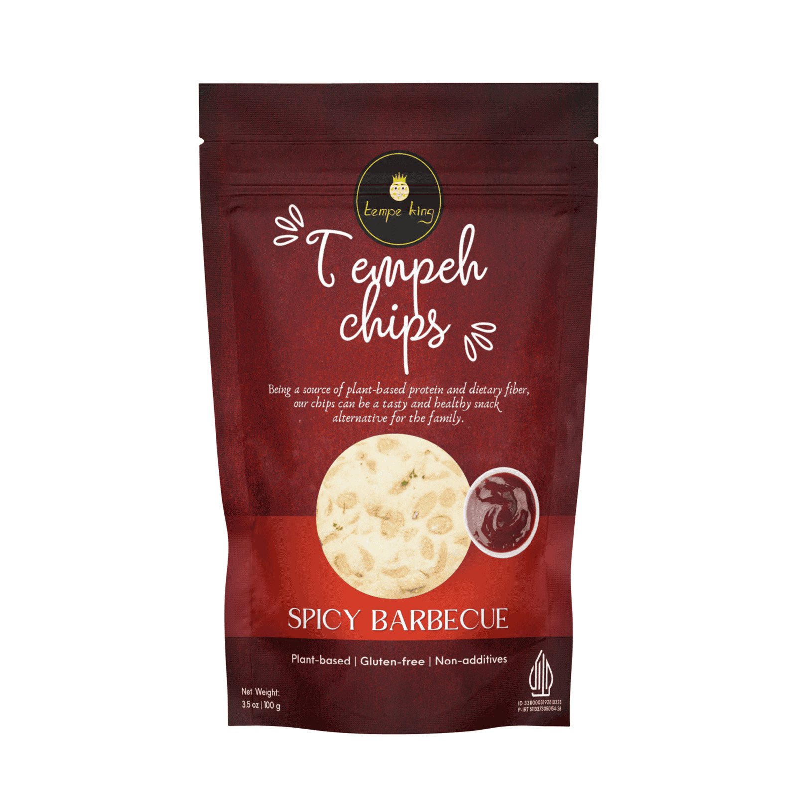 TEMPE KING Tempeh Chips Spicy Bbq