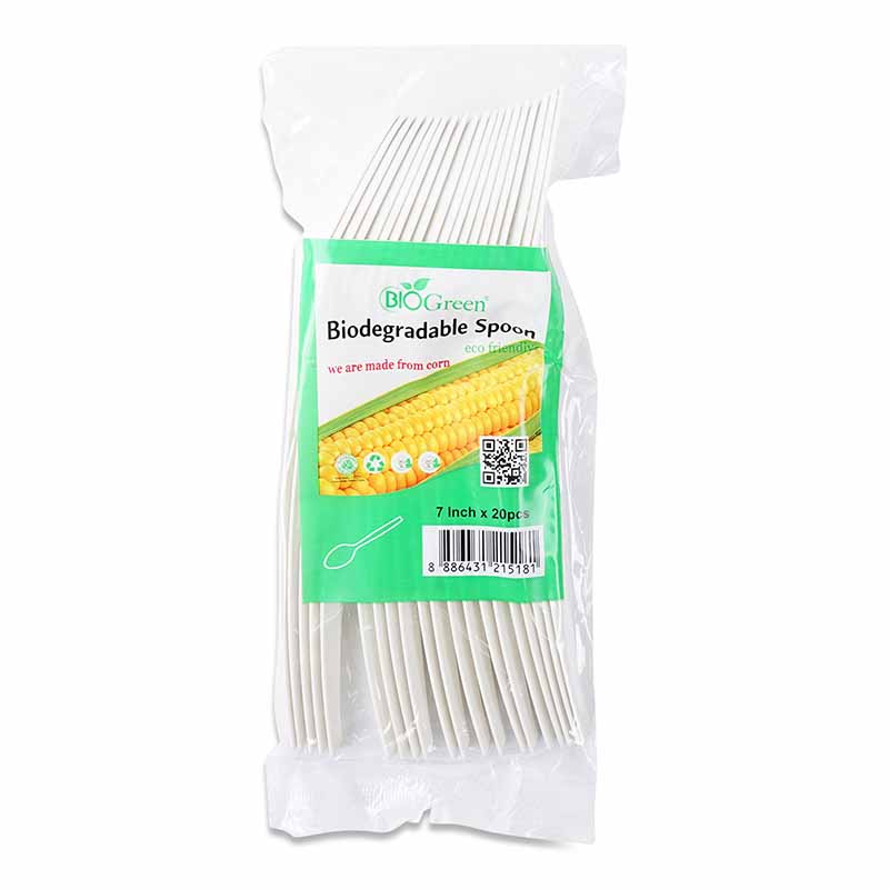 Biogreen 7" Biodegradable Spoons 20s