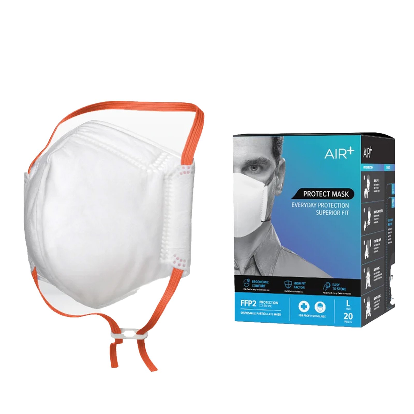 Air+ FFP2 Face Mask L 119mm 20each