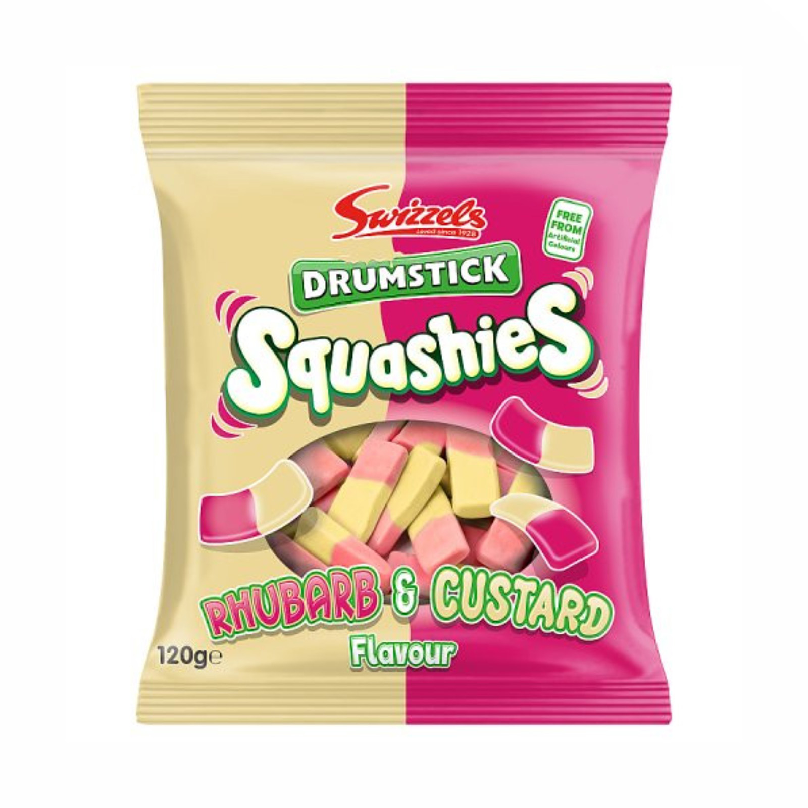 Swizzels Drumstick Squashies Rhubarb & Custard Candy