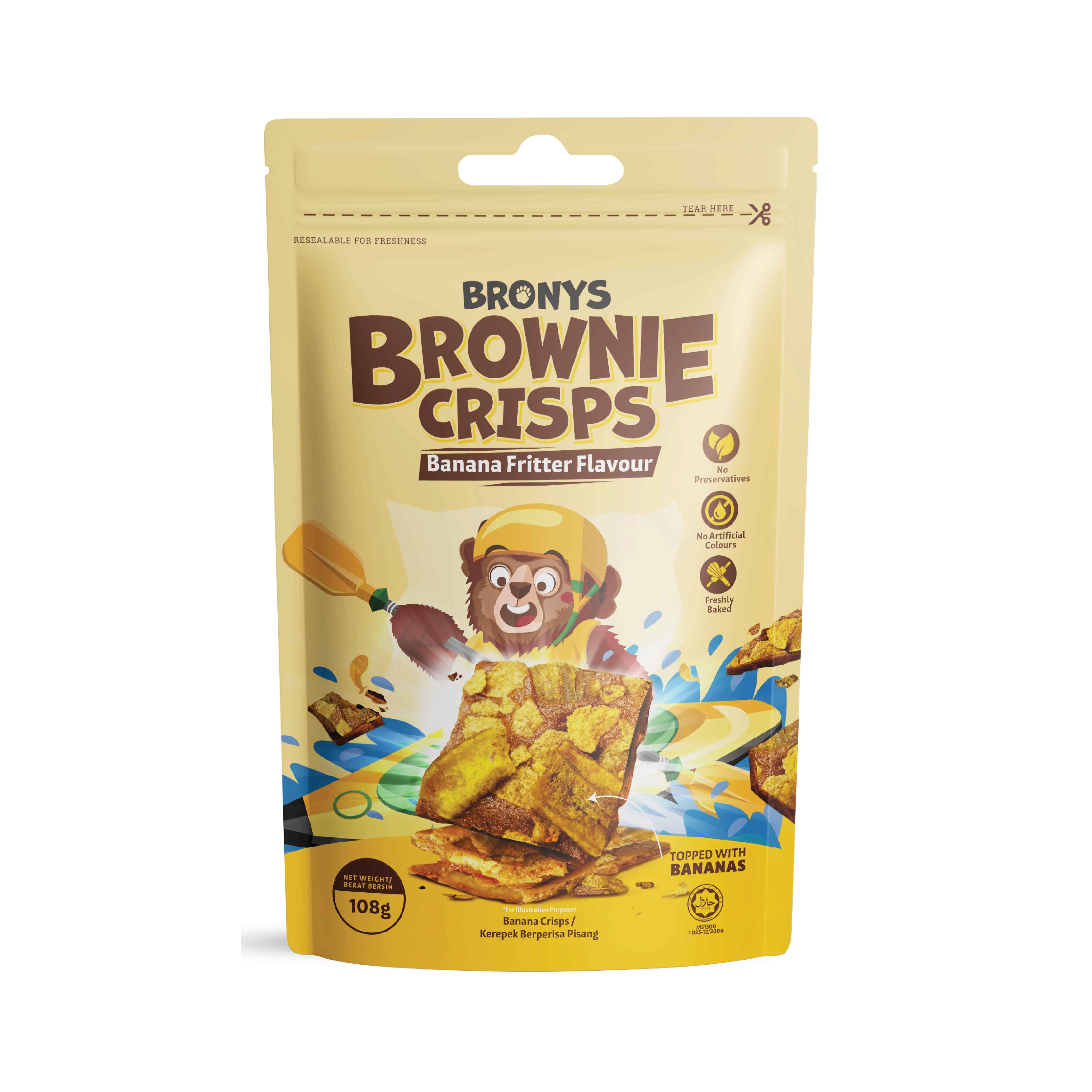 BRONYS Banana Fritter Brownie Crisps
