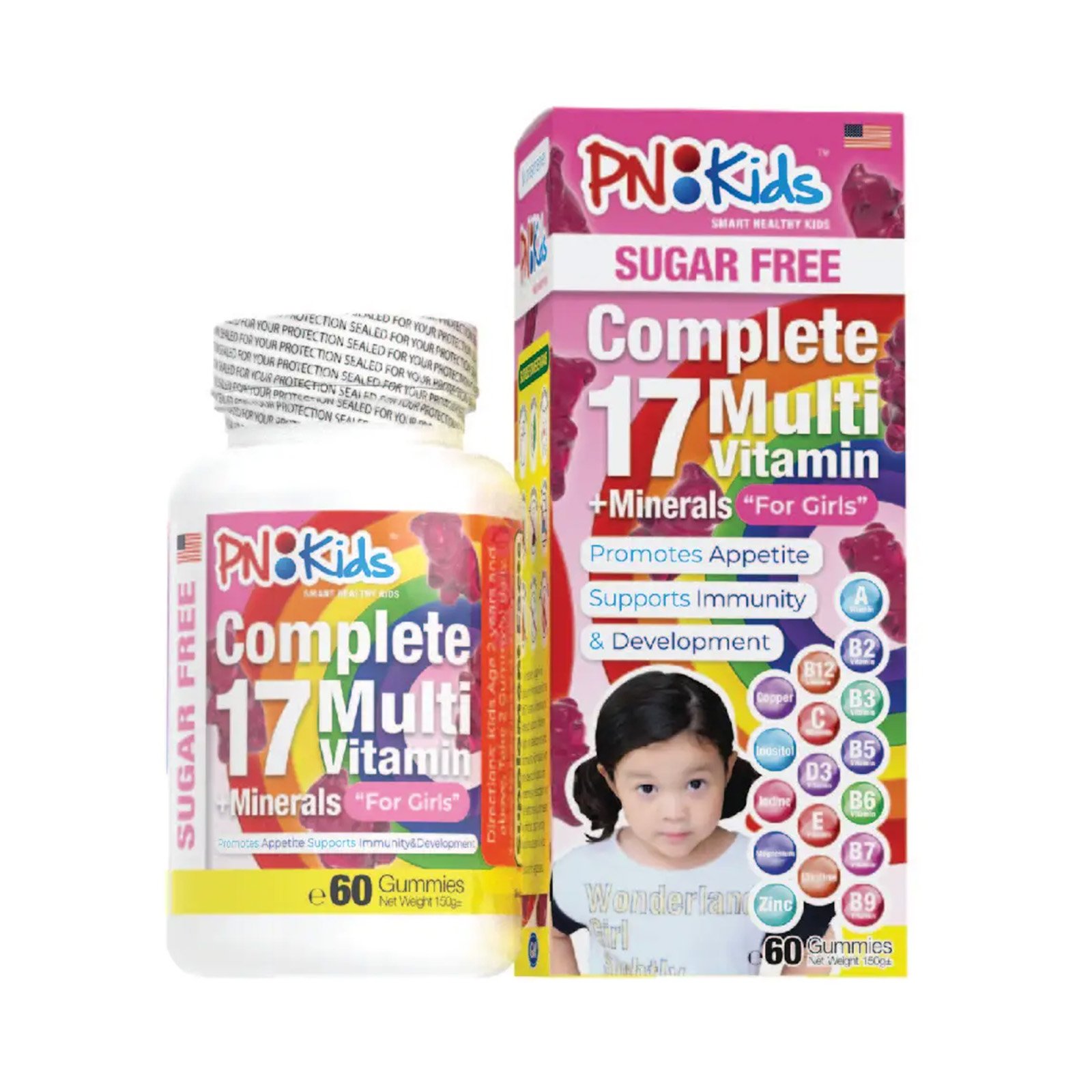 PN Kids Girls Complete 17 Multivitamins & Minerals 60s