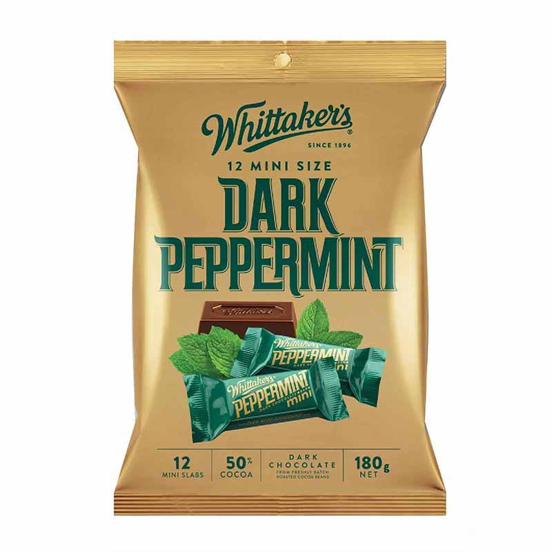 Whittaker's Dark Peppermint Chocolate 12 x 15g