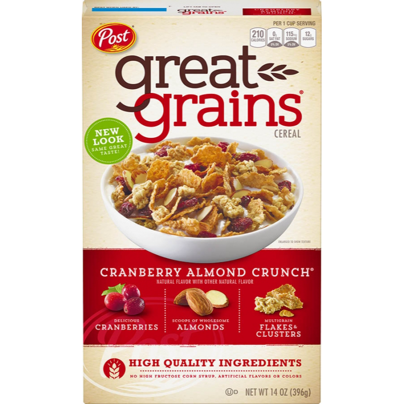 Post Great Grains Cranberry Almond Crunch Cereal