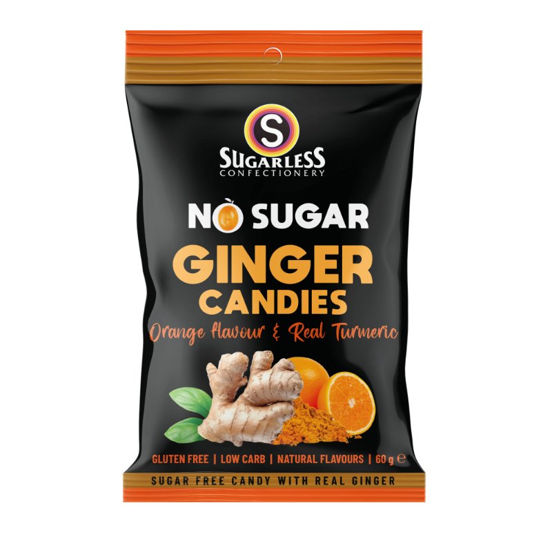 SUGARLESS Ginger With Orange Candy