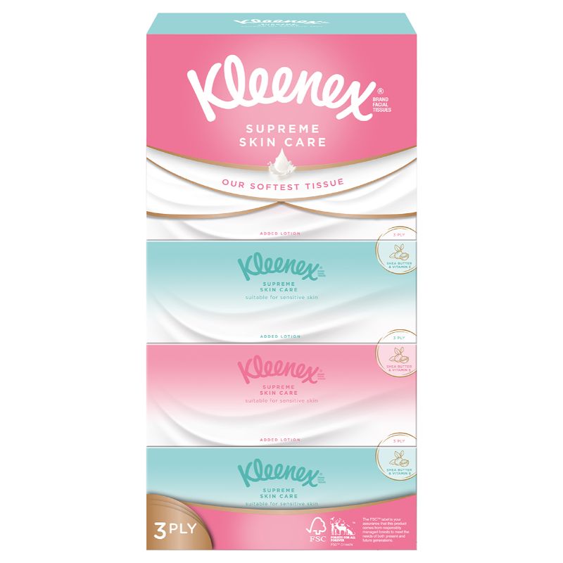 Kleenex Ultra Soft Silky 3-Ply Facial Tissue