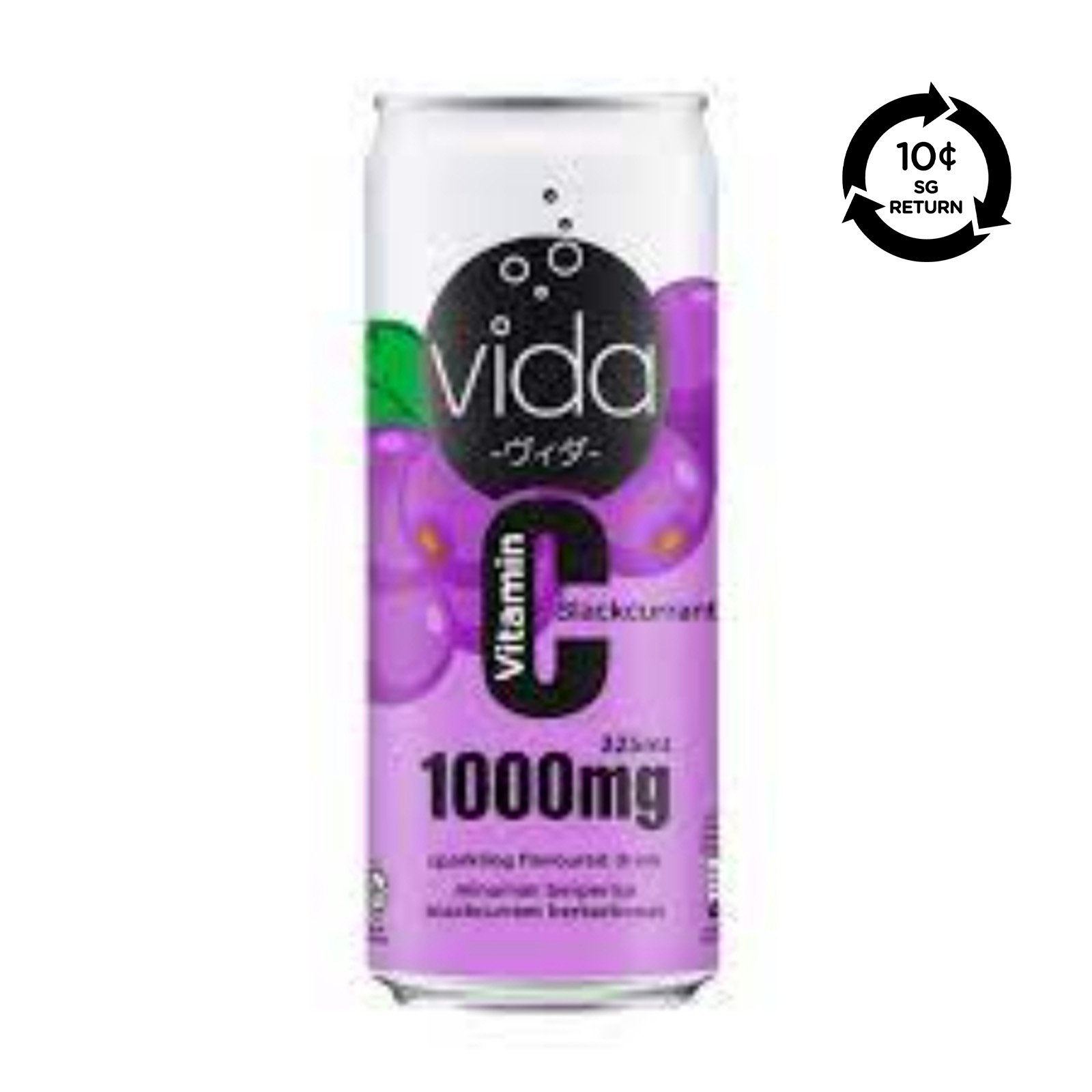 VIDA [Bcrs] VIDA Vitamin C Blackcurrant 1000Mg Can