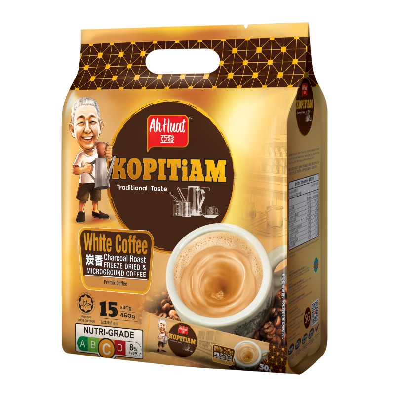 Ah Huat Charcoal Roast Instant Coffee 15 x 30g