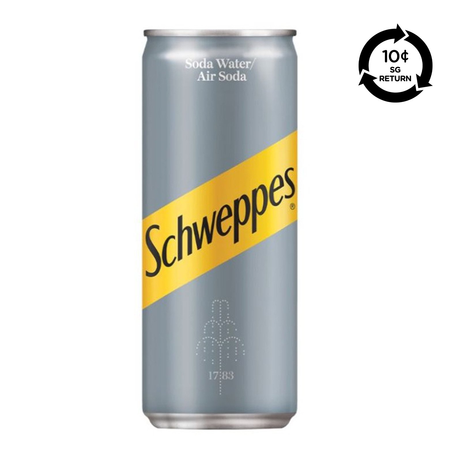 SCHWEPPES Soda Water Can