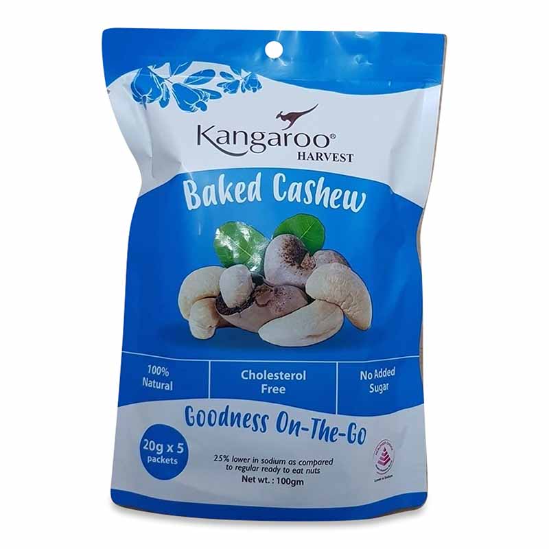 Kangaroo Harvest Baked Cashew, 5x100g