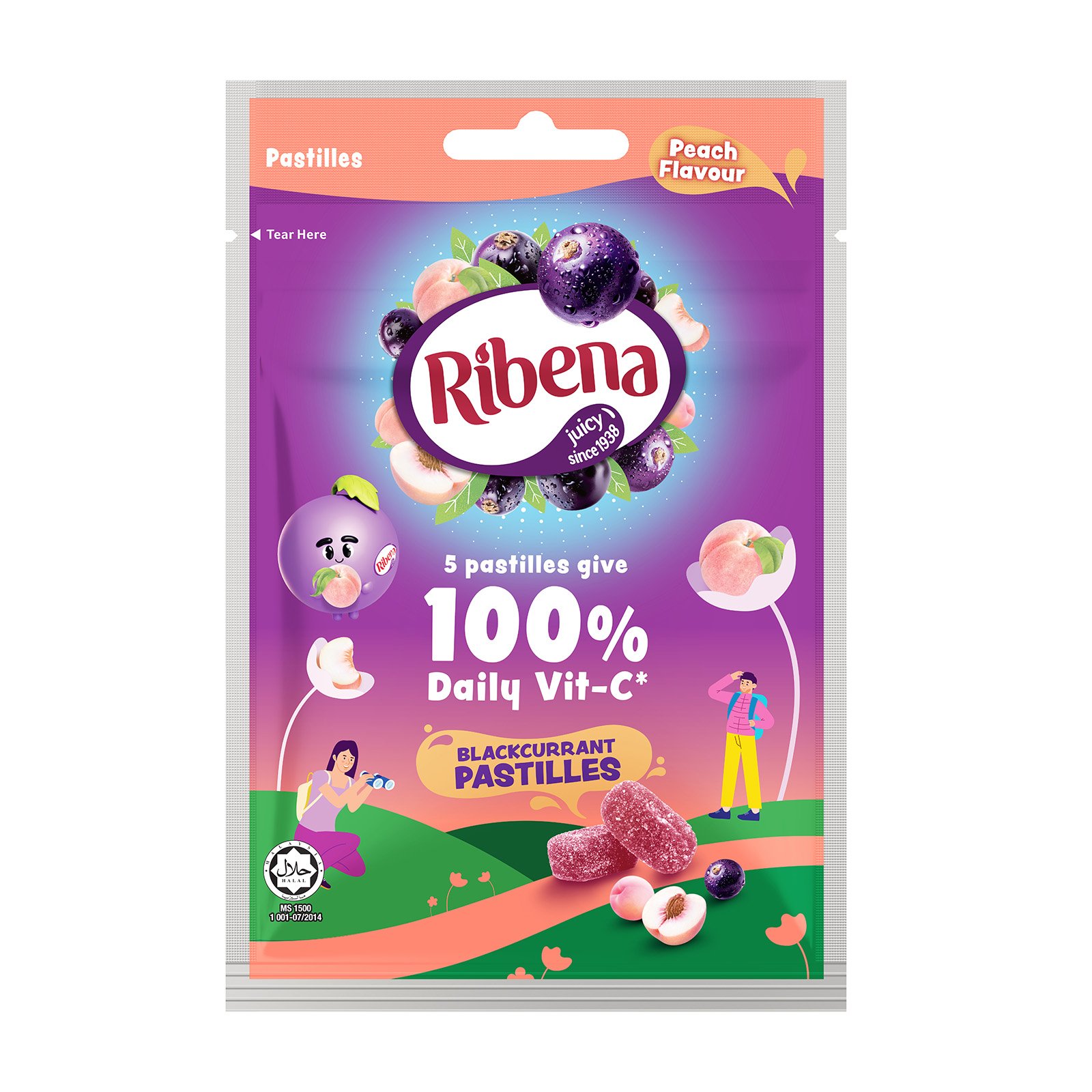Ribena Peach Pastilles Zipper Pack