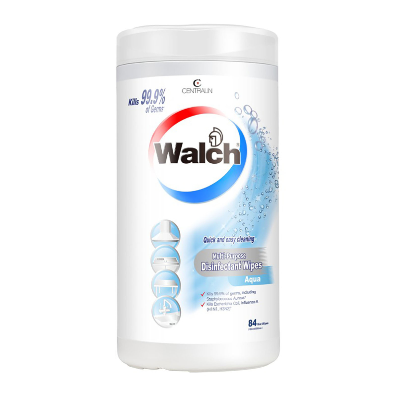 Walch Aqua Disinfectant Wipes 84s