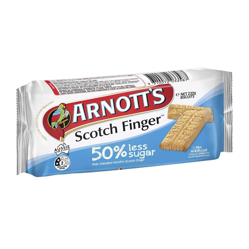 Arnott's Scotch Finger Cookies 50% Reduced Sugar 232g