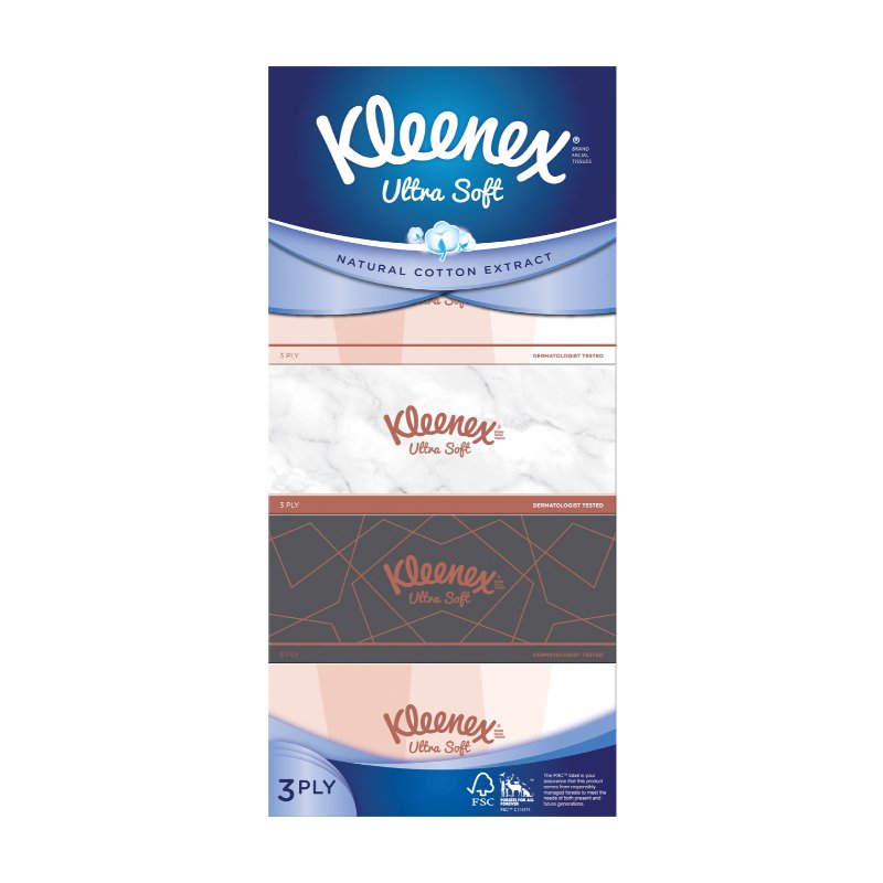 Kleenex Lifestyle 3-Ply Facial Tissue