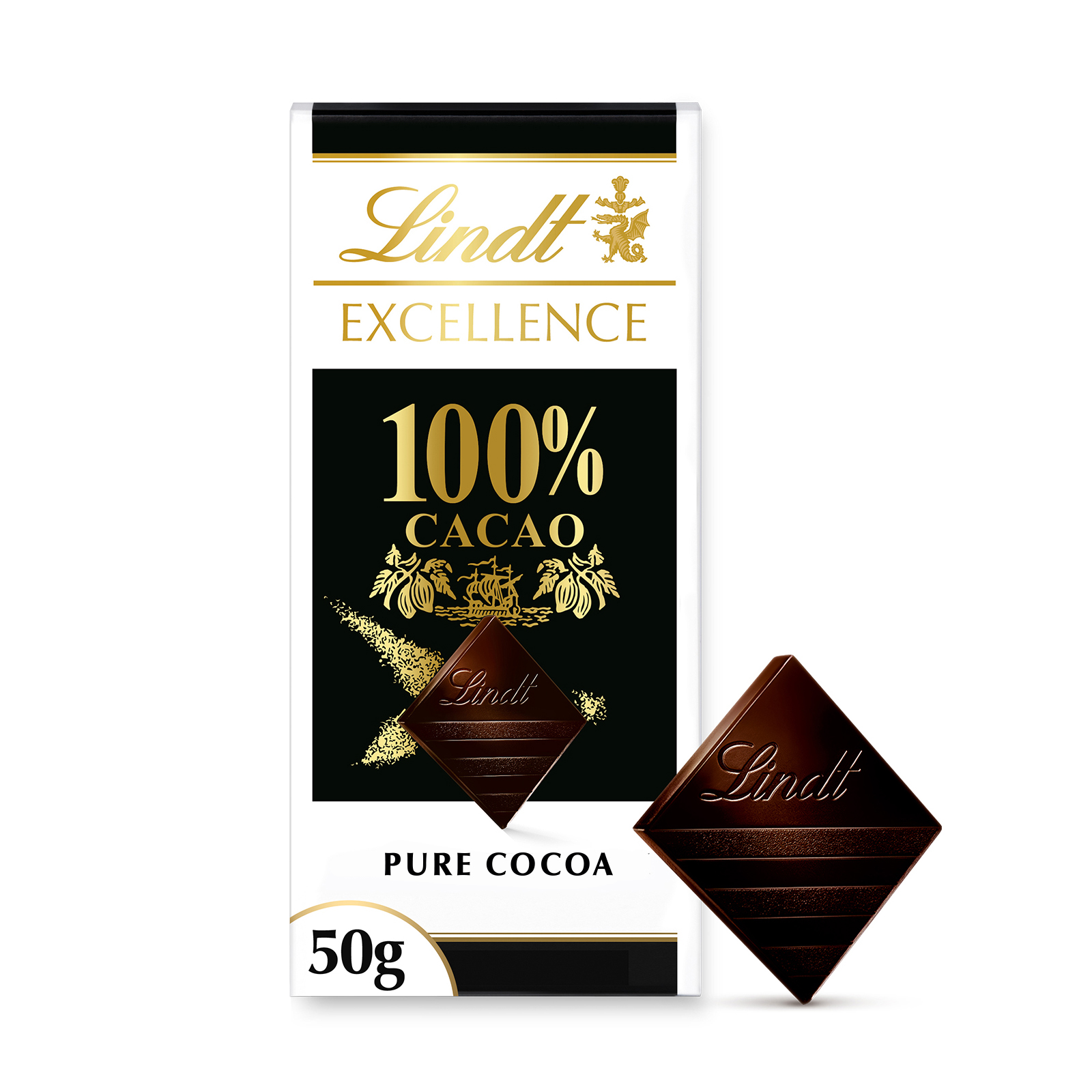 Lindt Excellence 100% Dark Chocolate 50g
