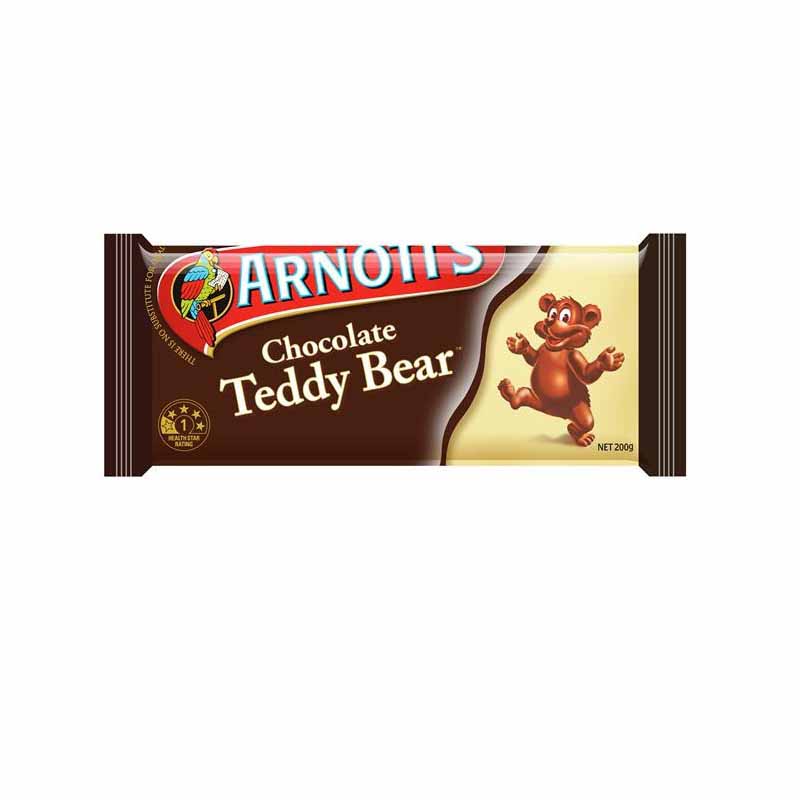 Arnott's Chocolate Teddy Bear Biscuits 200g