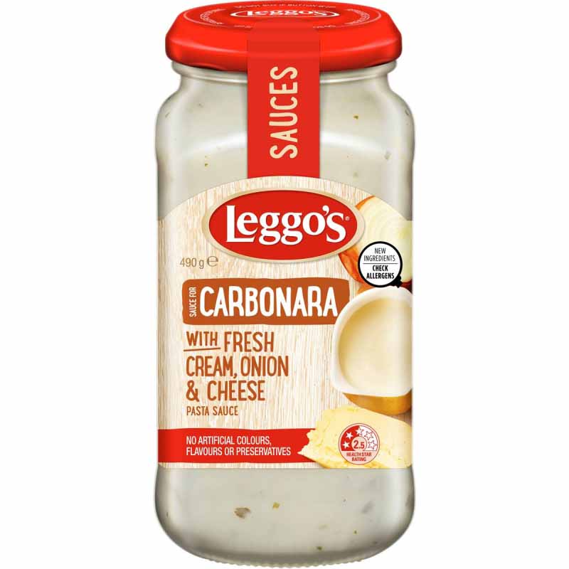 Leggo'S Creamy Onion & Cheese Carbonara Pasta Sauce