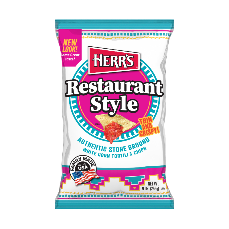HERR'S White Corn Tortilla Chips 9oz