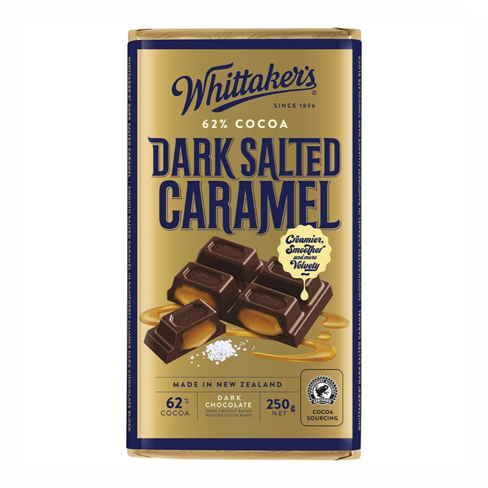 Whittaker's 62% Dark Salted Caramel Chocolate 250g