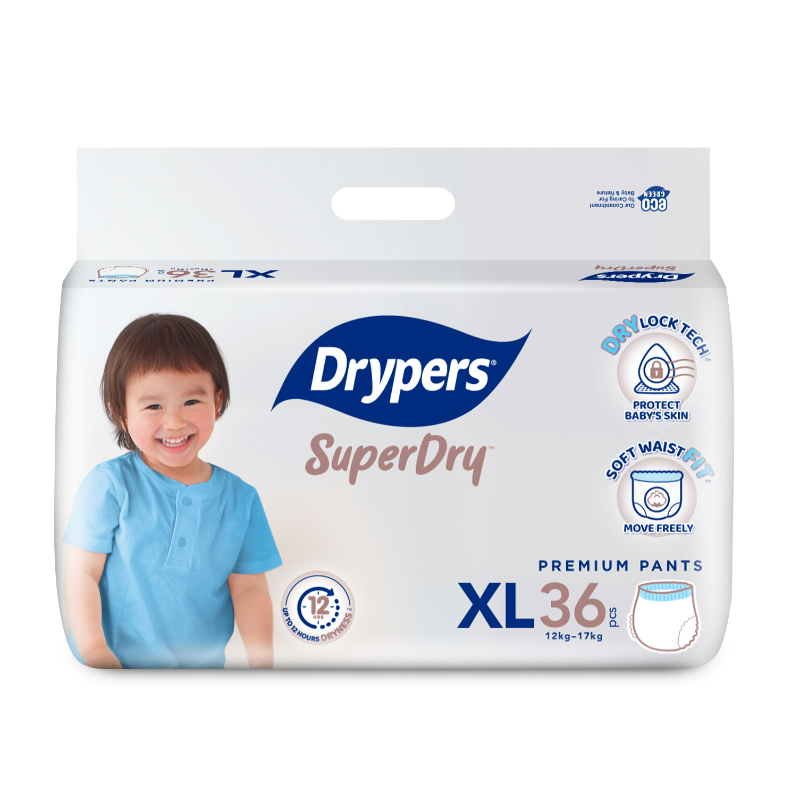 Drypers Superdry Size XL Pants Diapers 36s