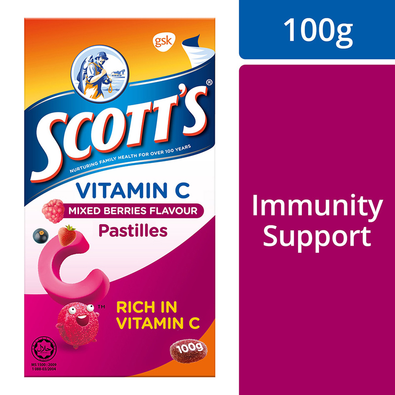 SCOTTS Scott's Mixed Berries Vitamin C Children Pastilles Vitamins