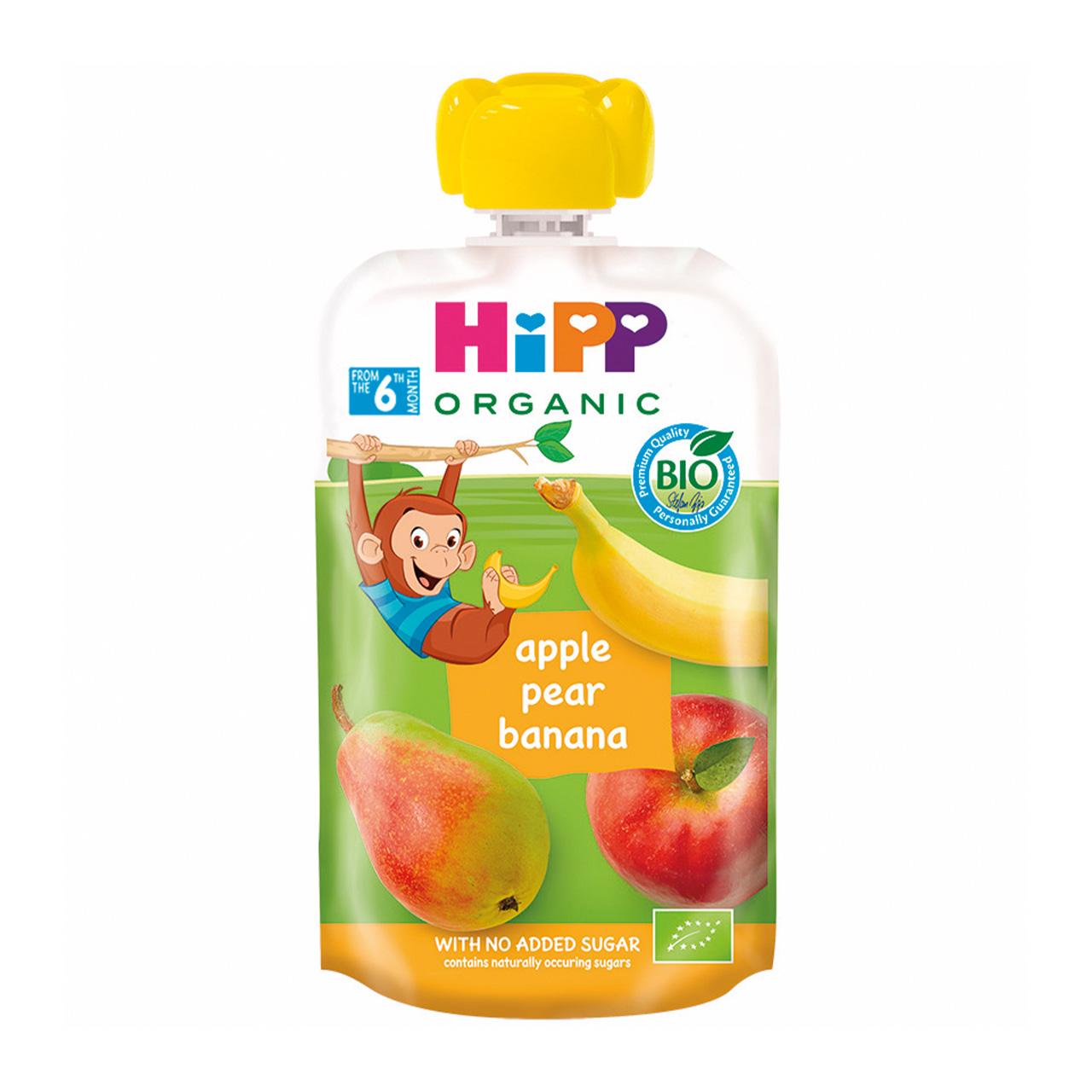HIPP Organic 6 Months+ Apple Pear & Banana Baby Puree Pouch