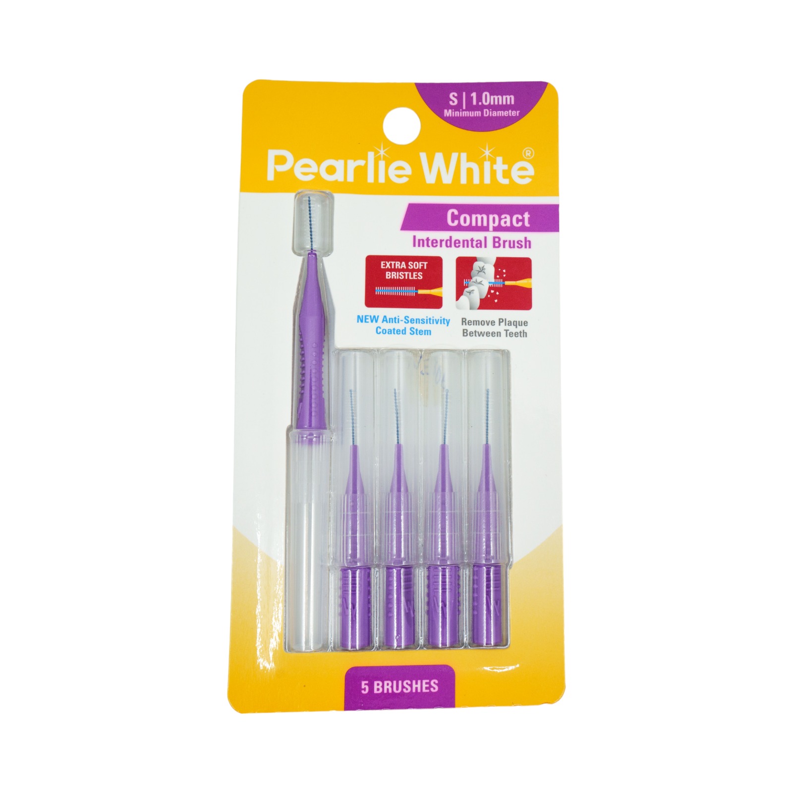 Pearlie White Size S 1.0mm Interdental Brush 5s