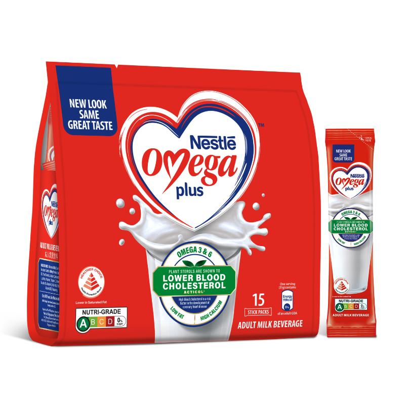 OMEGA PLUS Nestle OMEGA PLUS ActiCol Regular Milk Powder Stick Packs