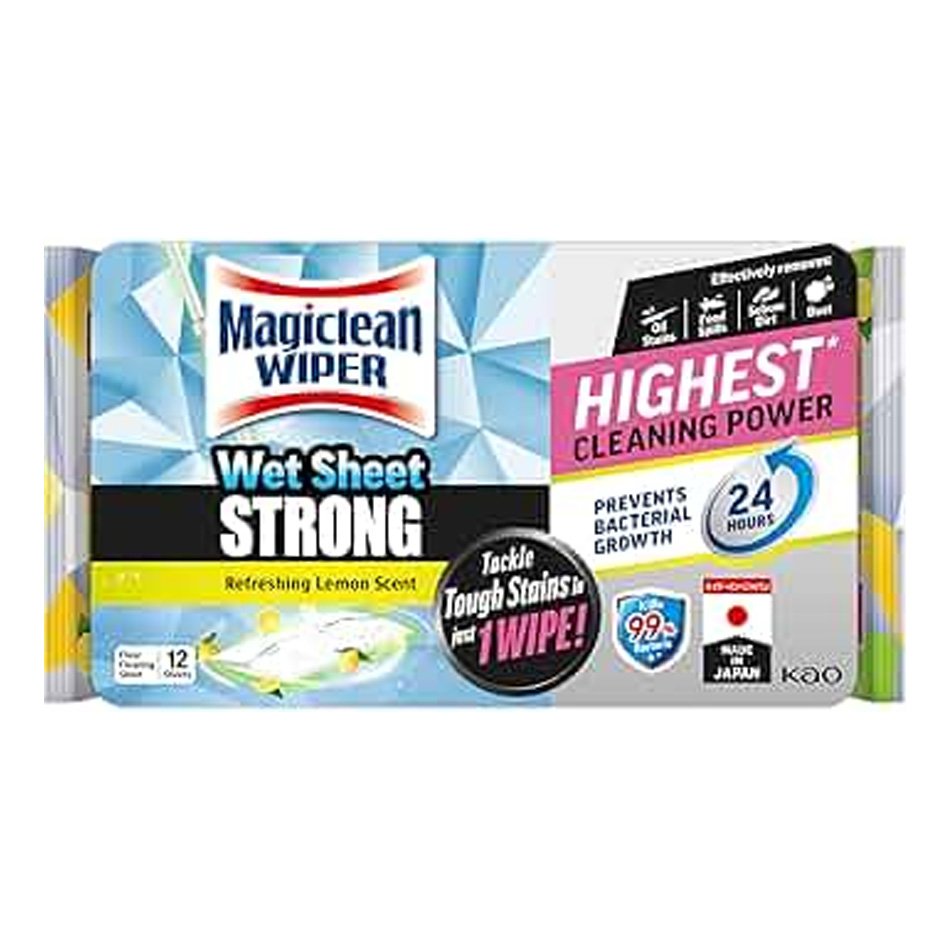 Magiclean Strong Floor Wet Wipe 12s