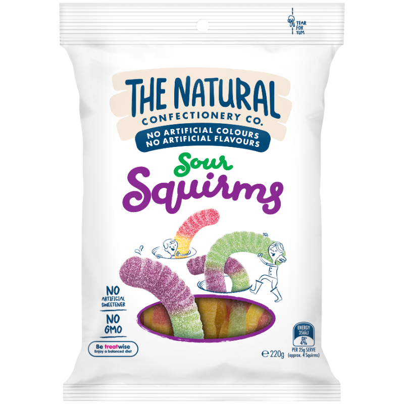 TNCC The Natural Confectionery Co. Sour Squirms Gummy Candy