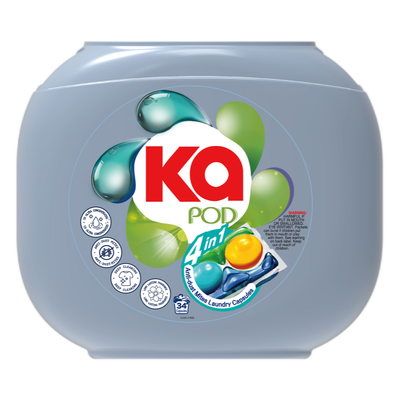 Ka 4-in-1 Anti-Dust Mite Laundry Capsules 34s