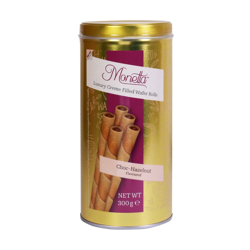 MONETTA Chocolate Hazelnut Wafer Rolls